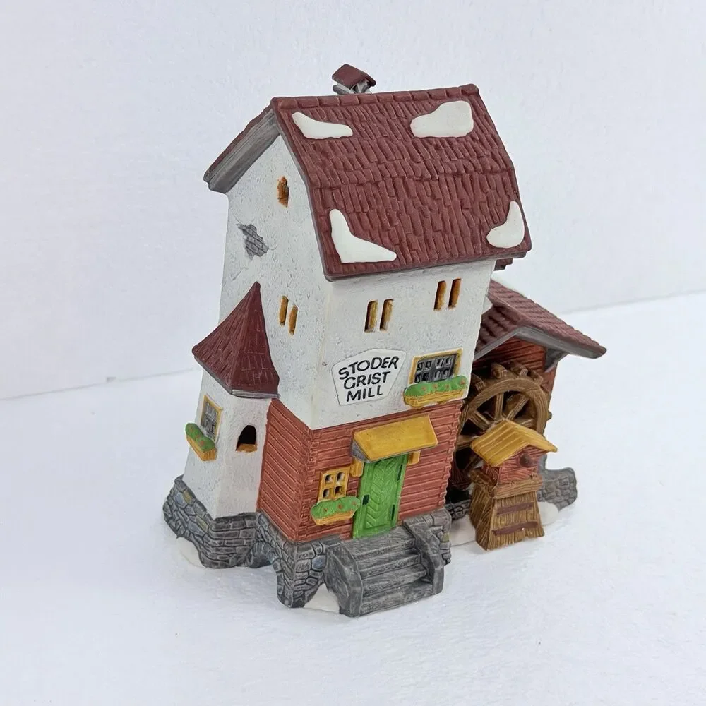 Vintage Department 56 Alpine Village Stoder Grist Mill Retired 59536 EUC
